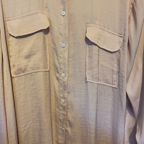 Plus Size XXL Vince Camuto Blush Pink Button Down Blouse - Picture 8 of 10